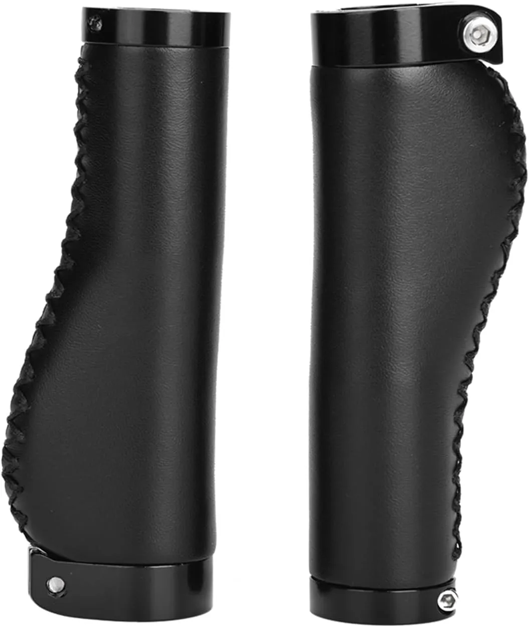 1 Pair PU Bike Handle rips, Foldin Lockable Handle rips, Motain Cyclin rips for Beach Cruiser Foldin Bike(Black)