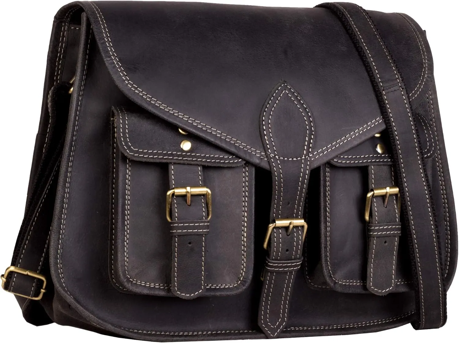 14 Inch Leather Purse Women Shoulder Bag Crossbody Satchel Ladies Tote Travel Purse Genuine Leather