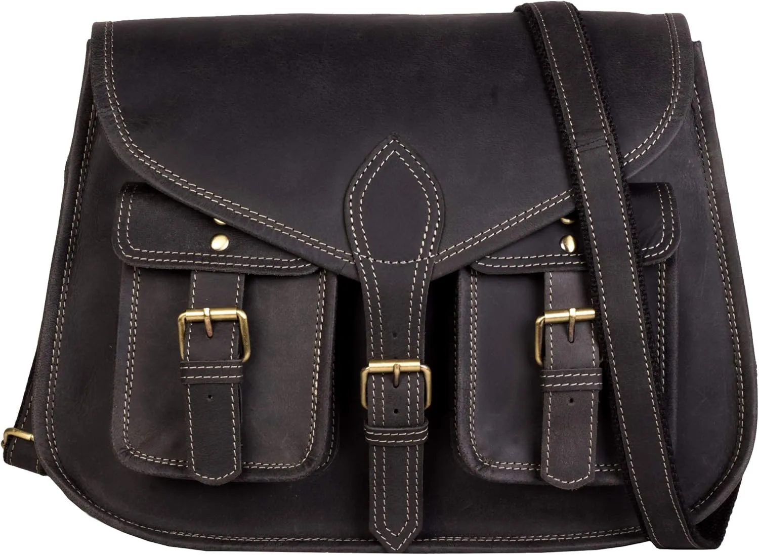 14 Inch Leather Purse Women Shoulder Bag Crossbody Satchel Ladies Tote Travel Purse Genuine Leather