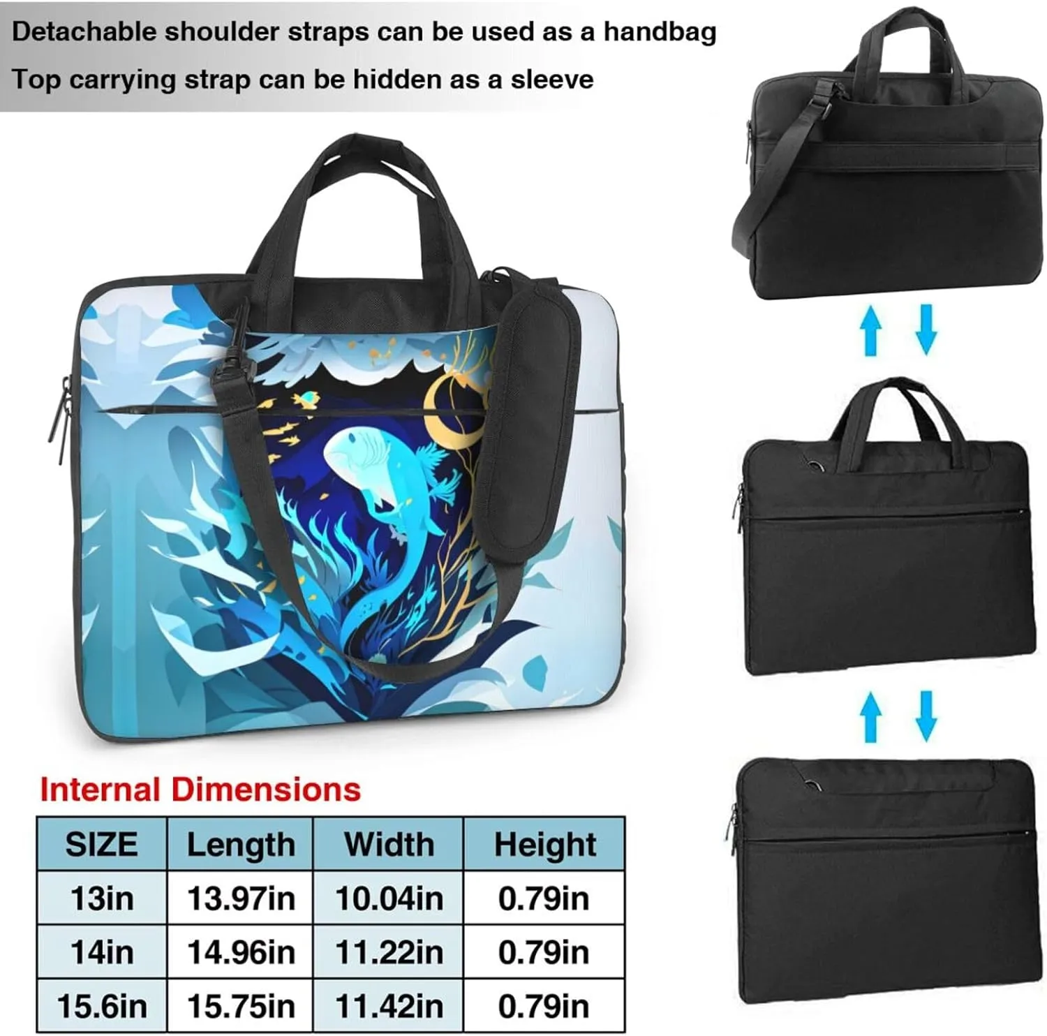 15.6-Inch Laptop Computer And Tablet Shoulder Bag Carrying Case,Business Casual,Outdoors Clare The Cliffs Print