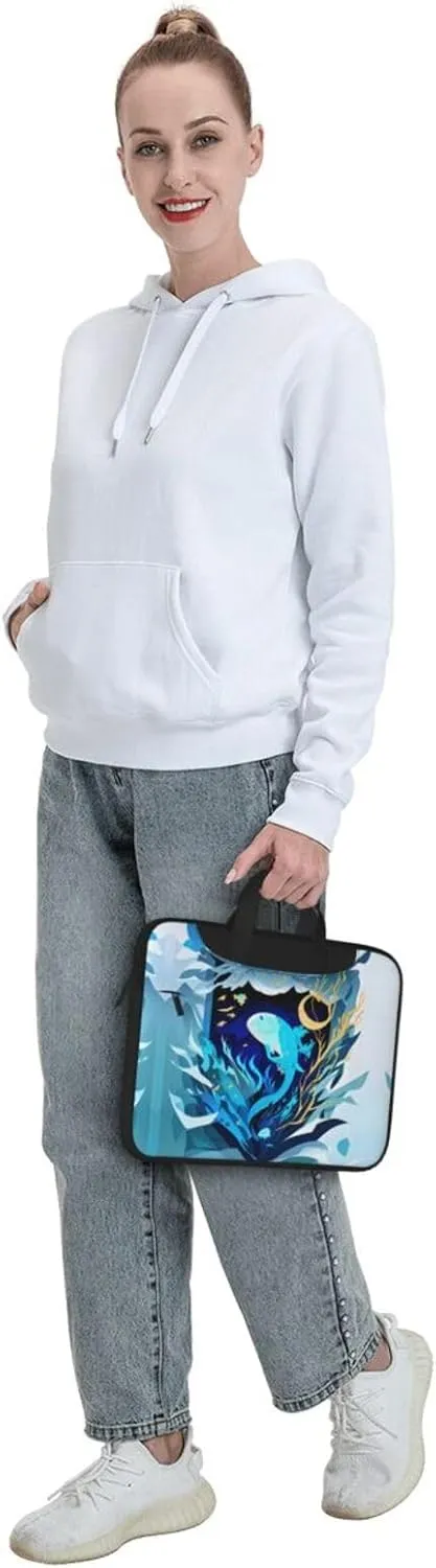 15.6-Inch Laptop Computer And Tablet Shoulder Bag Carrying Case,Business Casual,Outdoors Clare The Cliffs Print