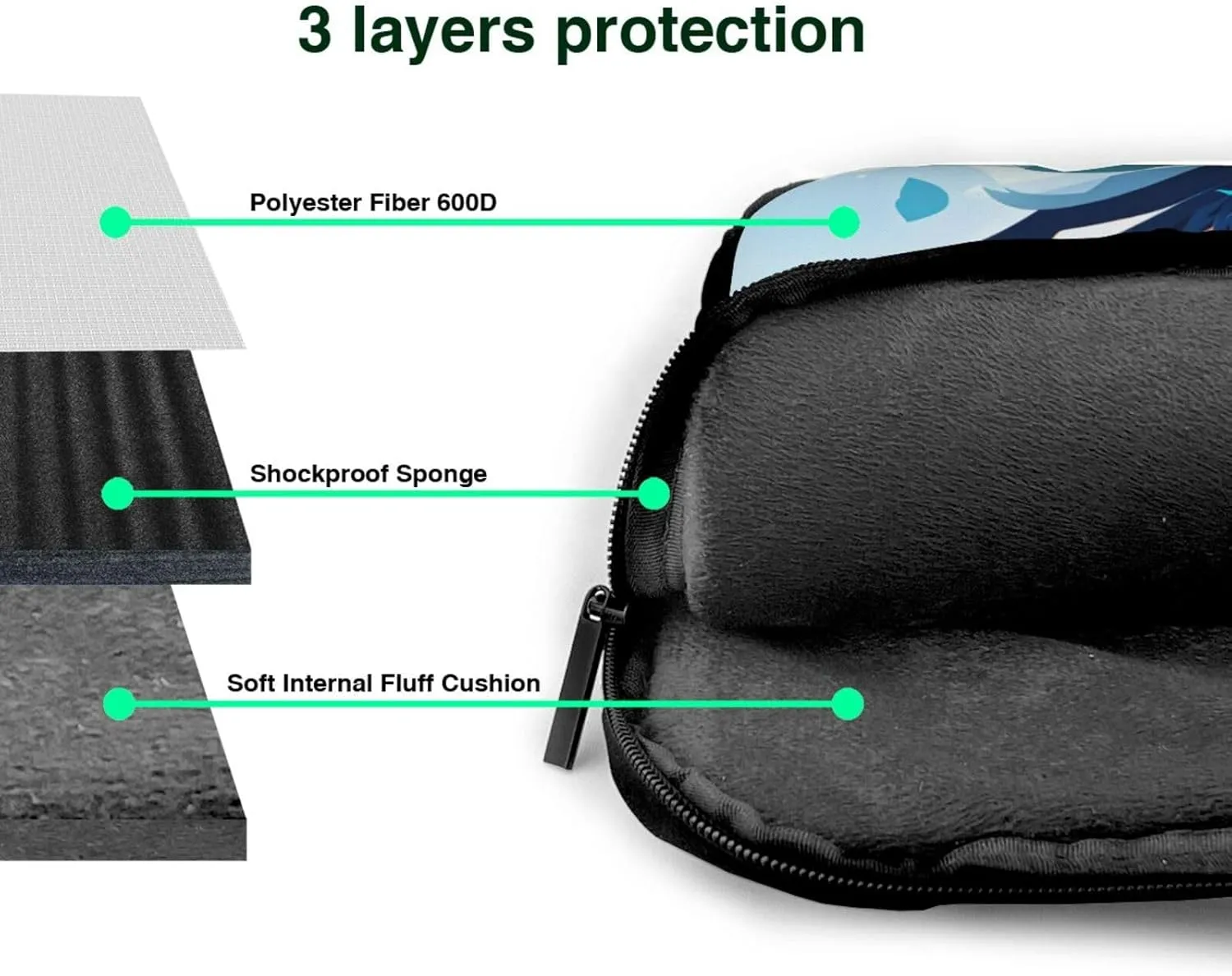15.6-Inch Laptop Computer And Tablet Shoulder Bag Carrying Case,Business Casual,Outdoors Clare The Cliffs Print