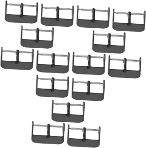 15pcs Stainless Steel Watch Band Buckle Clasp Black Easy to Install Compatible Electronic Straps Watch Aesthetics