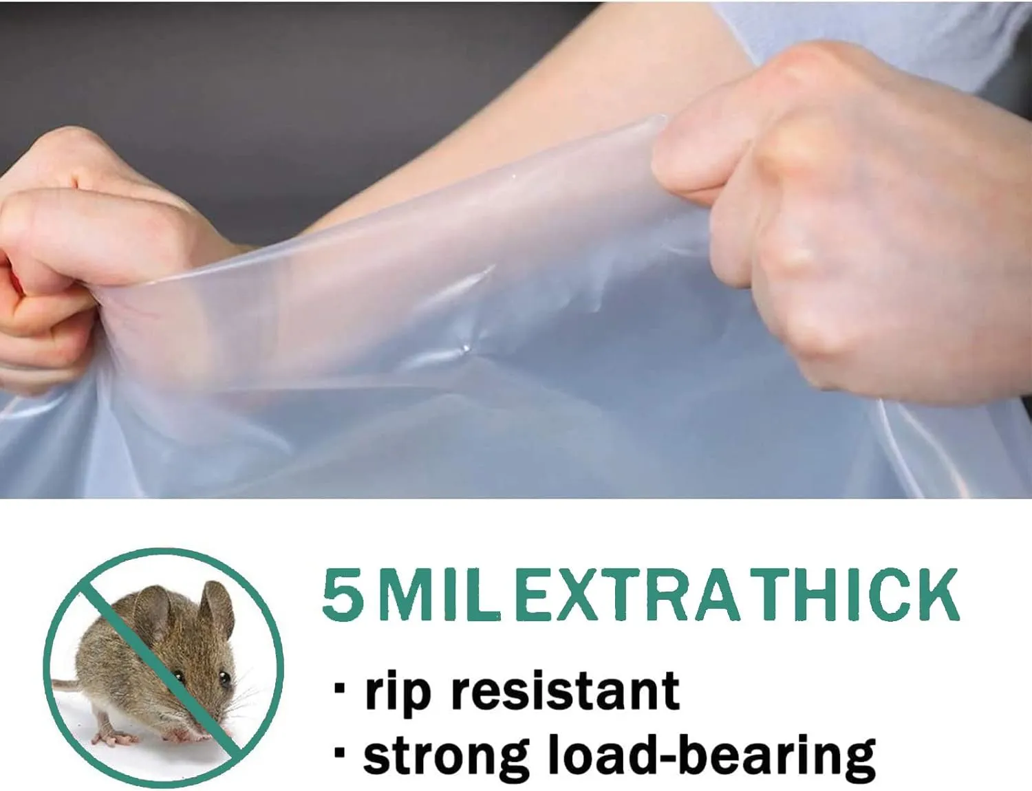 [2-Pack 5-Mil] HOMEIDEAS Mattress Bag (Queen/King) for Moving and Storage Opaque Mattress Disposal Bag - Heavy Duty & Tear Resistant