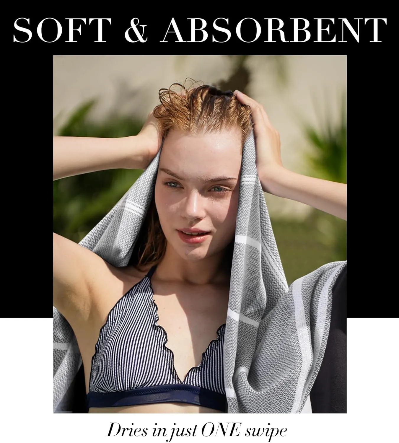 2 Packs Cotton Turkish Beach Towels Quick Dry Sand Free Soft Absorbent Extra Large Xl Big Blanket Adult Oversized Bath Pool Swim Towel Thin Lightweight Sandless Fast Drying Compact No Sand Packable