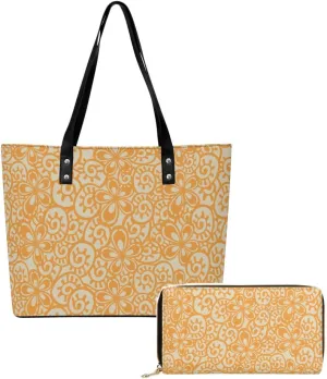 2025 Polynesian Women'S Bag 2-Piece Women'S Pu Handbag Large Capacity Shoulder Bag And The Same Purse