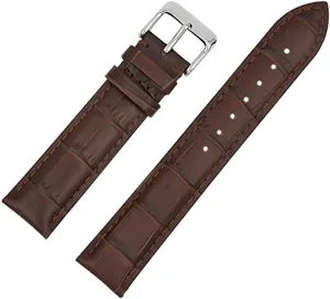 20mm Genuine Leather Watch Band Strap Fits Accutron Bracelet Black