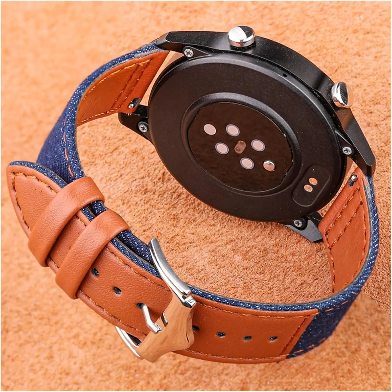 22mm Watch Band Strap Smart Watch Accessories Genuine Leather Bracelet