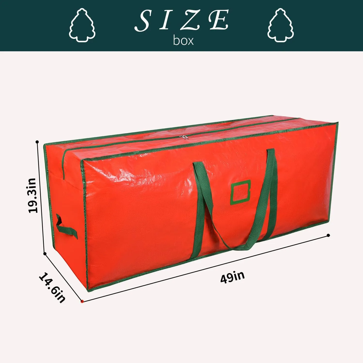 264L Extra Large Storage Bags, Heavy Duty Huge Moving Bags with Zipper and Stronger Handles, Waterproof Material Protect from Dust&Moisture, Foldable Duffle Bag for Travel Storage, Christmas Tree Bag