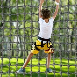 3.3' X 9.9' Nylon Playground Net, Heavy Duty Large Military Climbing Cargo Net, Kids Safety Protection Net, Rope Ladder, Swingset, for Kids & Adult, Indoor & Outdoor, Treehouse, Jungle Gyms