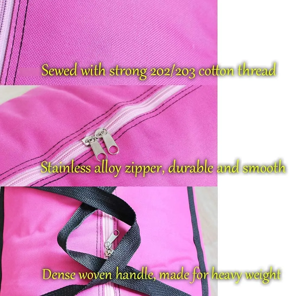 3pcs Extra Large 47.6 gal Heavy duty Storage Bags with Strong Handle, Travel Duffel Clothes Bags for Moving, Travelling, Camping, Festival Decorations Storage, Green Gray Red