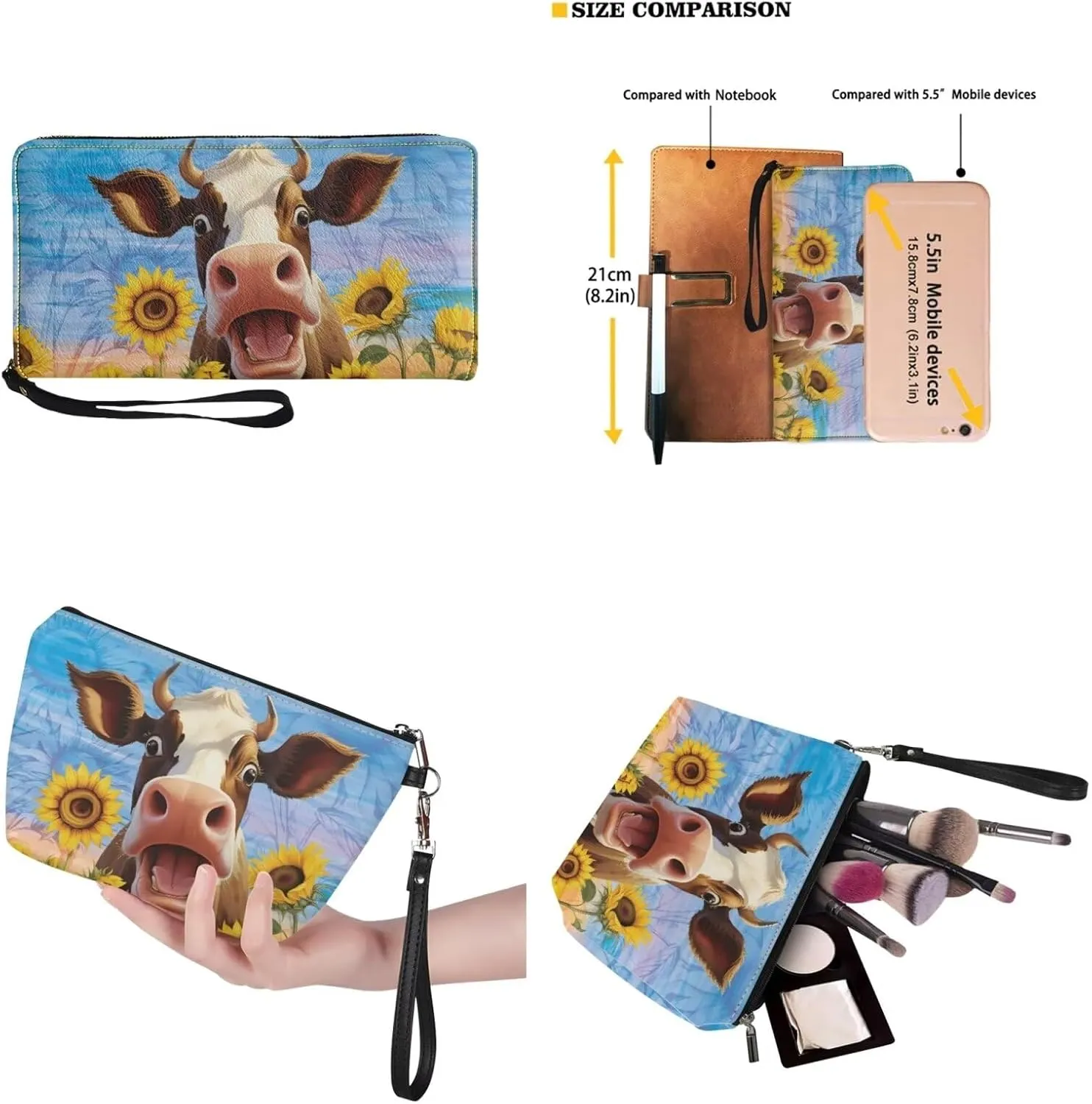 3PCS Tote Bag with Wallet, Purse and Wallet Set for Women Large Top Handle Purse Casual Satchel Handbag
