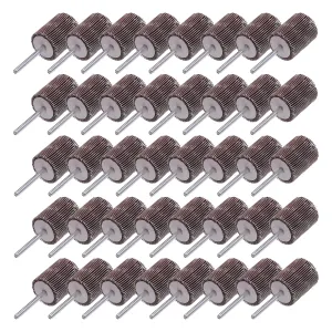 40 Pcs 1/8” Shank Flap Wheels Set, 10pcs of Each 60/80/120/240 Grits Abrasive Sandpaper Flap Sanding Wheel Grinding Head Rotary Tool for Grinding and Polishing