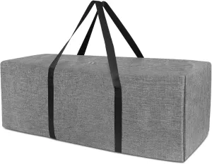 47 Inch Sports Duffle Bag - 195L Large Luffel Bag for Travel, Foldable Luggage Duffle Bag with Zippers for Men Women (Grey)