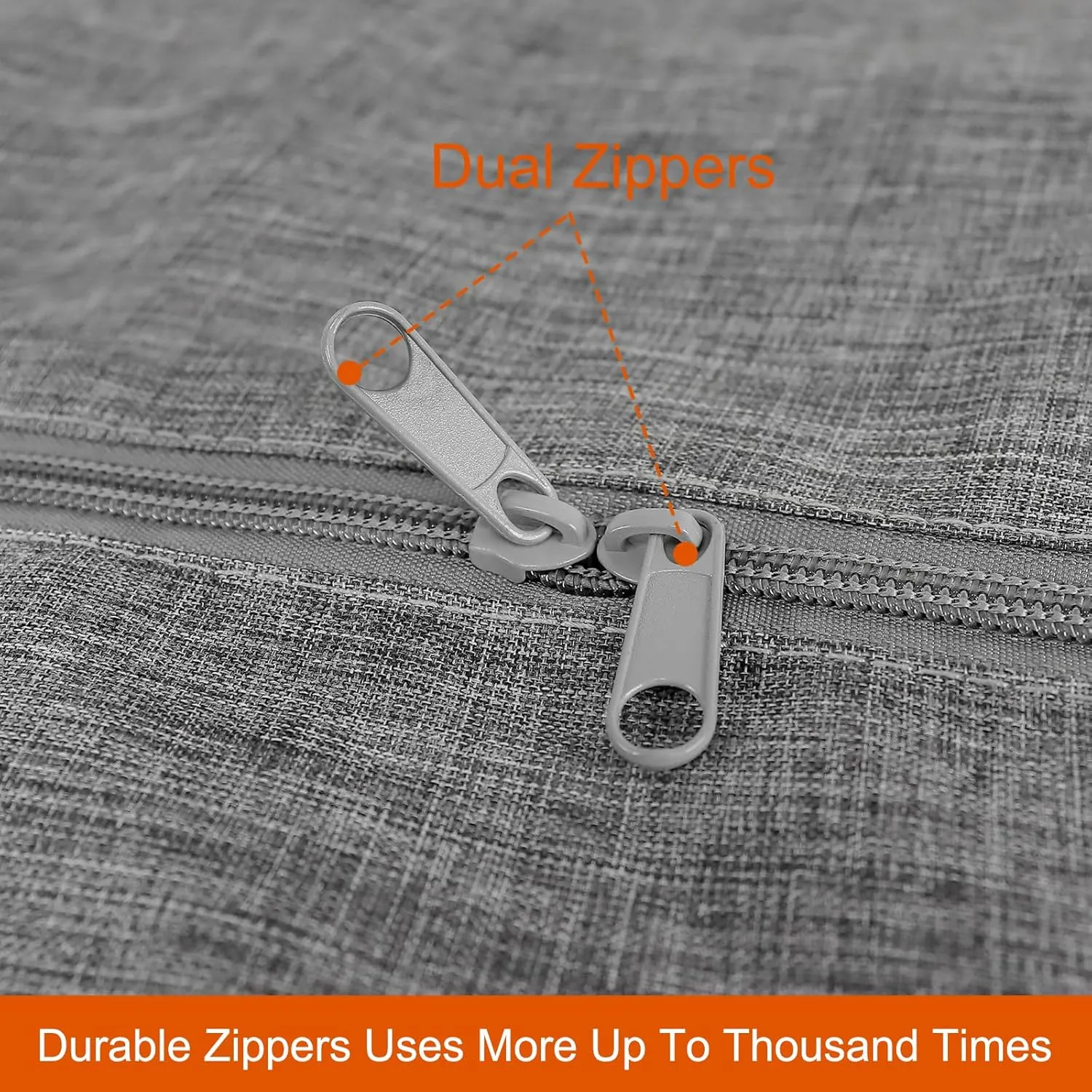47 Inch Sports Duffle Bag - 195L Large Luffel Bag for Travel, Foldable Luggage Duffle Bag with Zippers for Men Women (Grey)