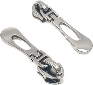 #5 Zipper Pulls Antique Gunmetal Metal Zipper Pull Bulk Nylon Coil Brass Zipper Slider Zipper Head for Purse Bag Making Craft RuiDaTeng 25pcs.