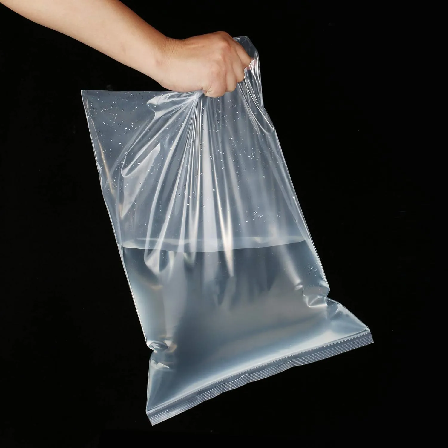 50 Pack 12" x 12" Thick 2.4Mil Clear Zip Seal Lock Poly Bags Reclosable Zip Plastic Bag Durable Clothing Shoes Toys Envelopes Photos Cards Snack Zipper Bags