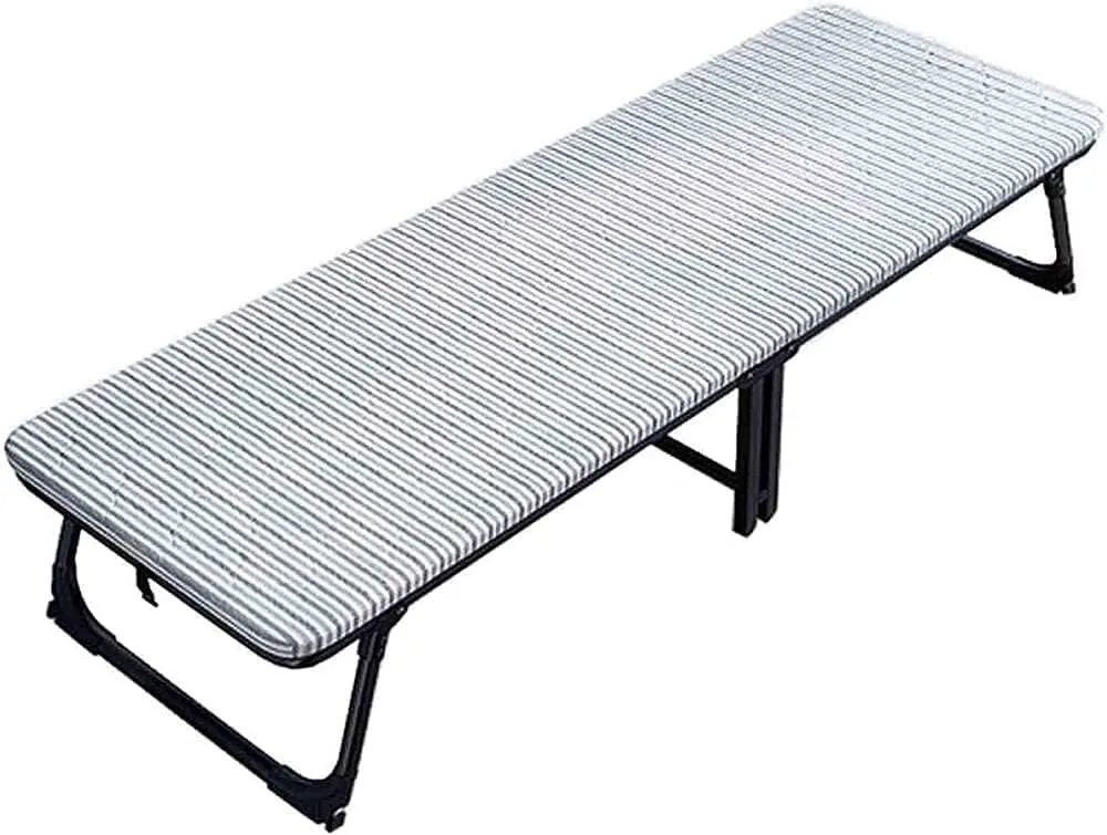 Adjustable Folding Recliner Sun Lounger Chair with Steel Frame, Portable Outdoor Gravity Lounger for Adults