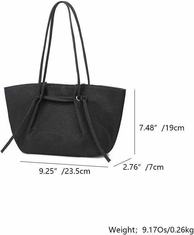 Adjustable length shoulder cotton canvas tote bag - large capacity and magnetic button switch
