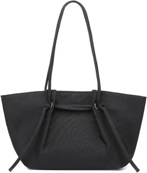 Adjustable length shoulder cotton canvas tote bag - large capacity and magnetic button switch