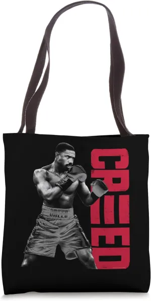 Adonis Creed pose with vertical logo red Tote Bag