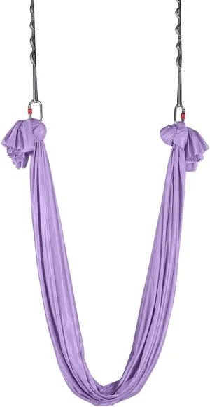 Aerial Yoga Hammock & Swing, 4.4 Yards, Yoga Starter Kit with 100gsm Nylon Fabric, Full Rigging Hardware and Easy Set-up Guide, Antigravity Flying for All Levels Fitness Bodybuilding, Purple