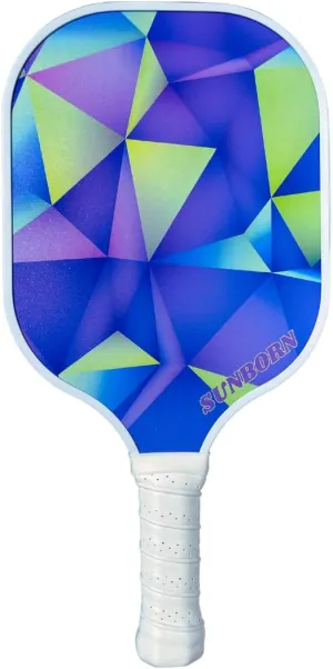 Aesthetic and Cute Ladies Pickleball Paddles for Beginners, Solid Fiberglass Honeycomb Core, Lightweight, Leather Cushion Grip with Grip Guard. Unique Gift for Pickleball Lovers.