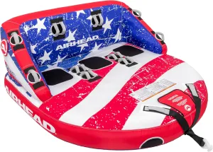 Airhead Mable Inflatable Towable Tube, 1-4 Rider Models, Dual Tow Points, Full Nylon Cover, EVA Foam Pads, Patented Speed Valve, Boat Tubes and Towables