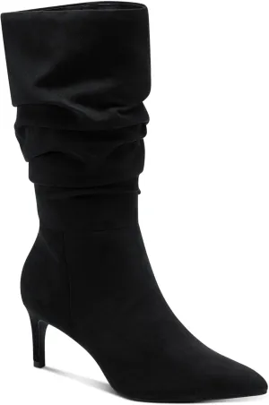 Alfani Womens Lissa Faux Suede Slouchy Booties Black 10 Medium (B,M)