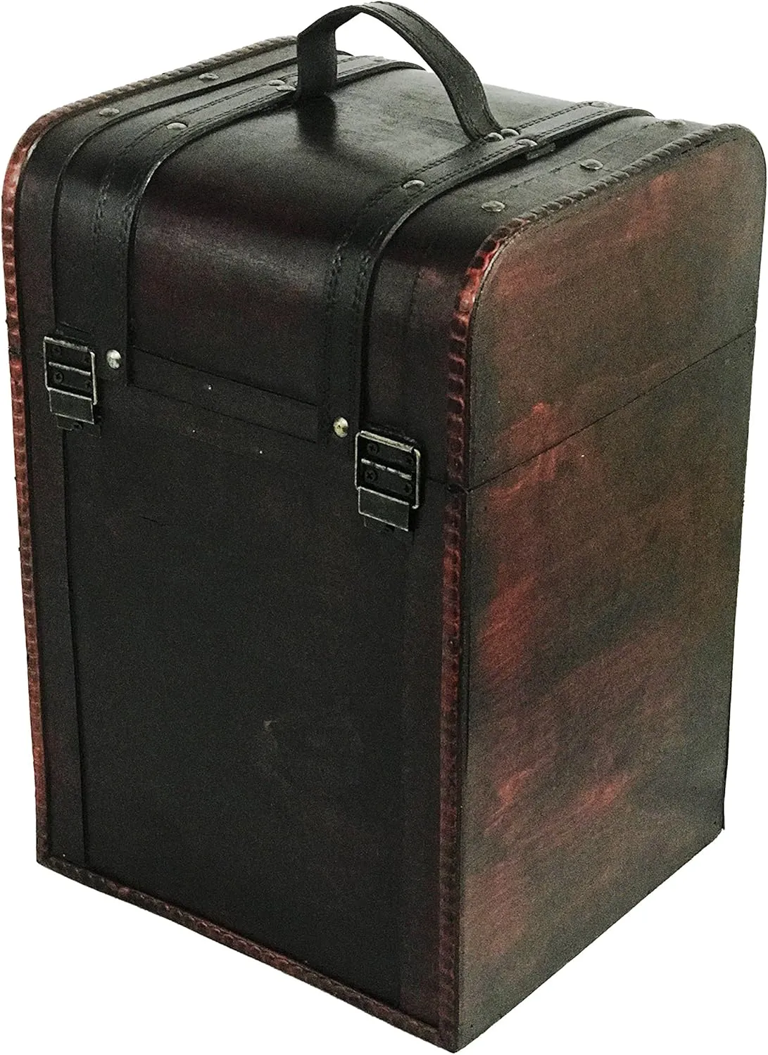 Allgala Wooden Wine Bottle Box with Antique Finish, 4-Bottle, HD90201