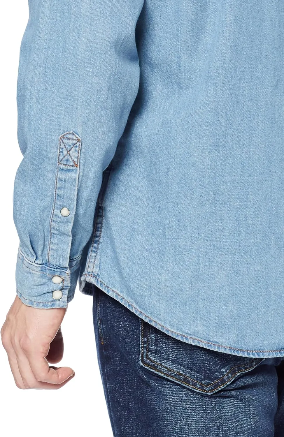 Amazon Essentials Men's Denim Shirt Long Sleeve - Regular-Fit Denim Shirt