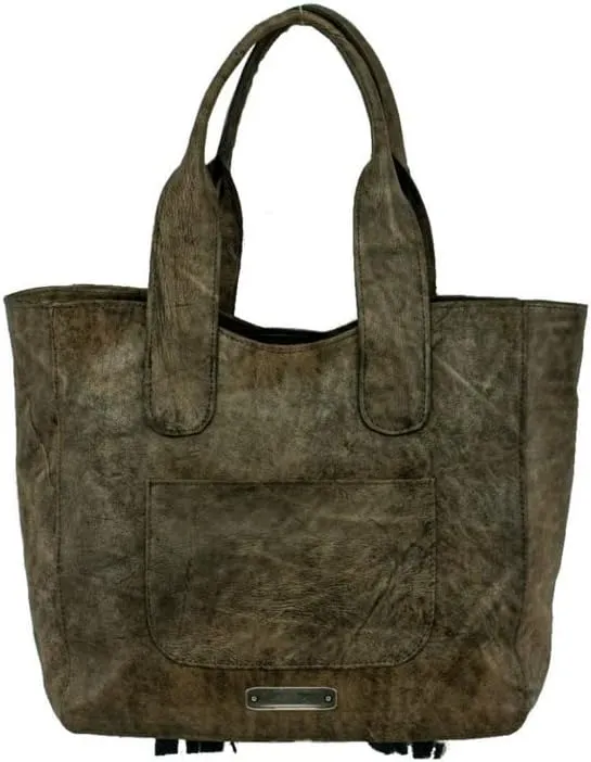American West Gypsy Patch Large Zip-Top Tote | Hand-Tooled Genuine Leather