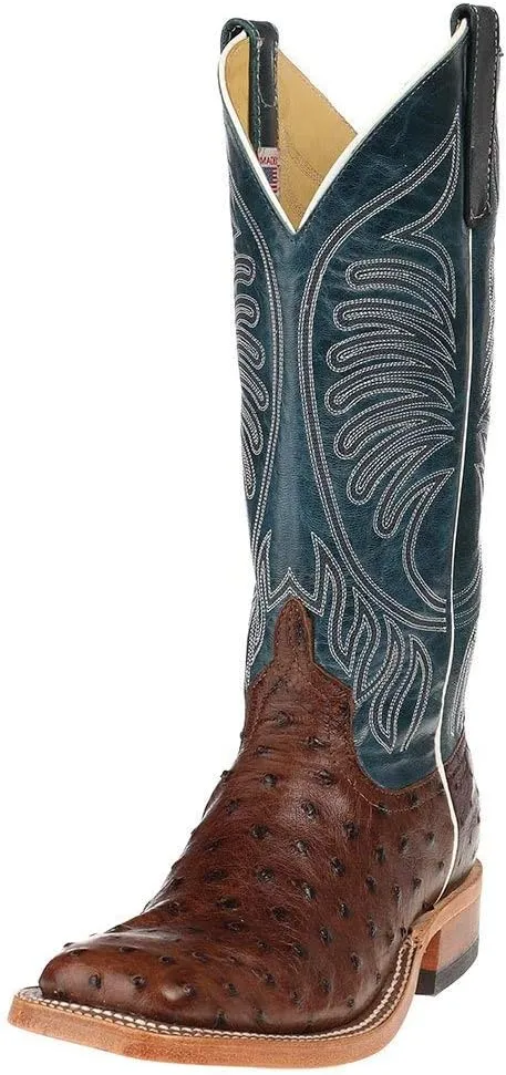 Anderson Bean Men's Kango Tabac Mad Dog Full Quill Ostrich Cowboy Boot Tobac 11.5 D