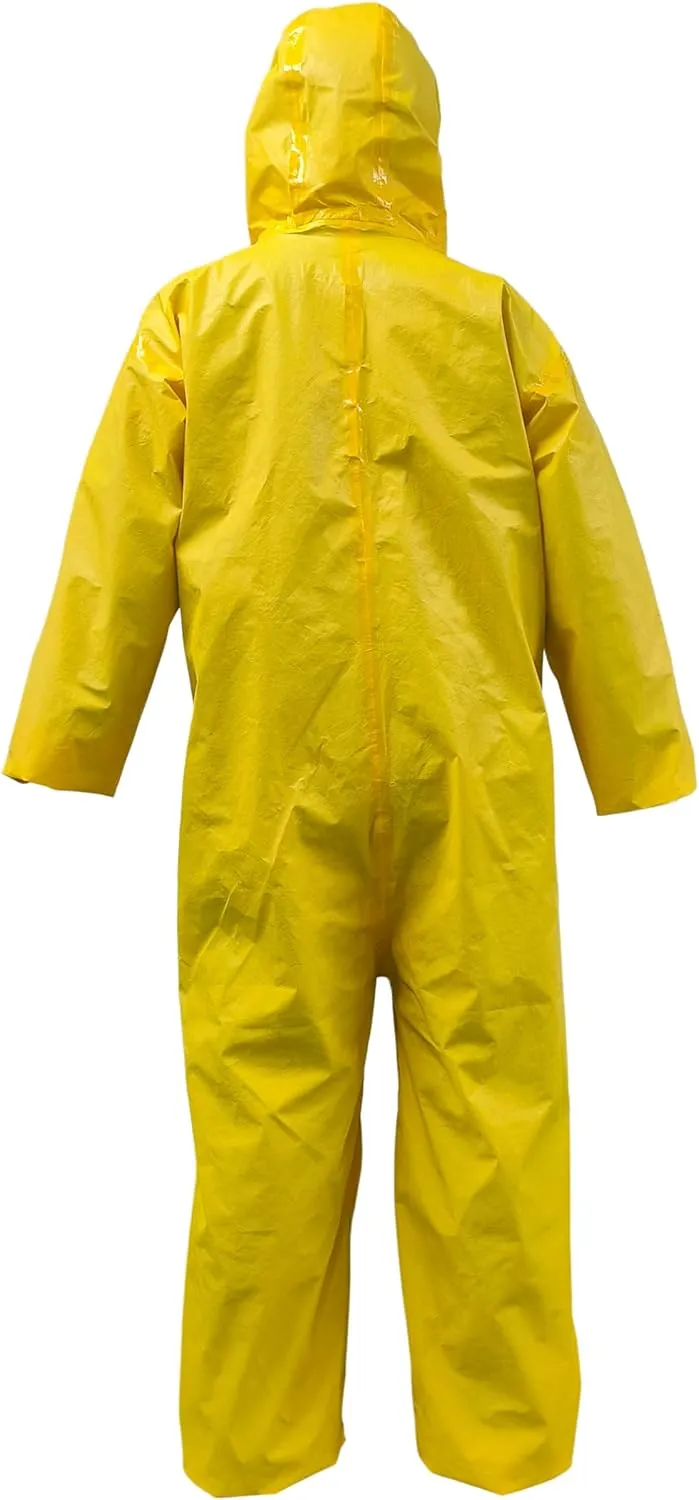 Andes Chemical Protection Coveralls | Hazmat Suits | Sealed Seam Chemical Protection Suits with Hood, Elastic Wrists