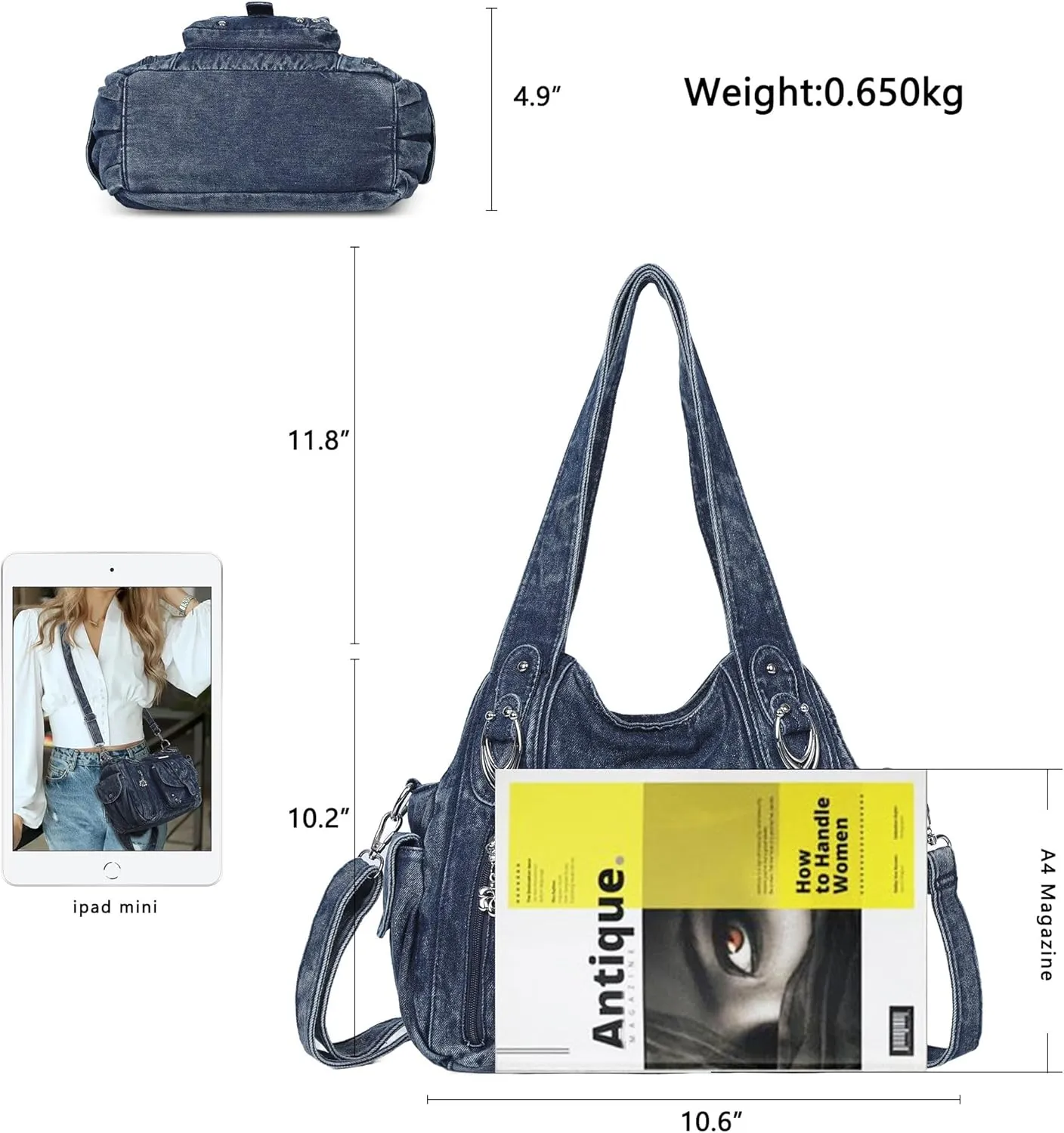 Angel Barcelo Hobo Bag for Women Crossbody Purse and Handbags Shoulder Bags
