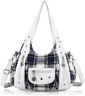 Angel Barcelo Womens Purses and Handbags PU Leather Shoulder Bag Fashion Hobo Bags for Girls