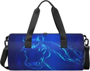 Animal Horse Abstract Sports Duffel Bag, Gym Tote Bag Waterproof Weekender Travel Bag for Overnight Travel Luggage Workout Women Men