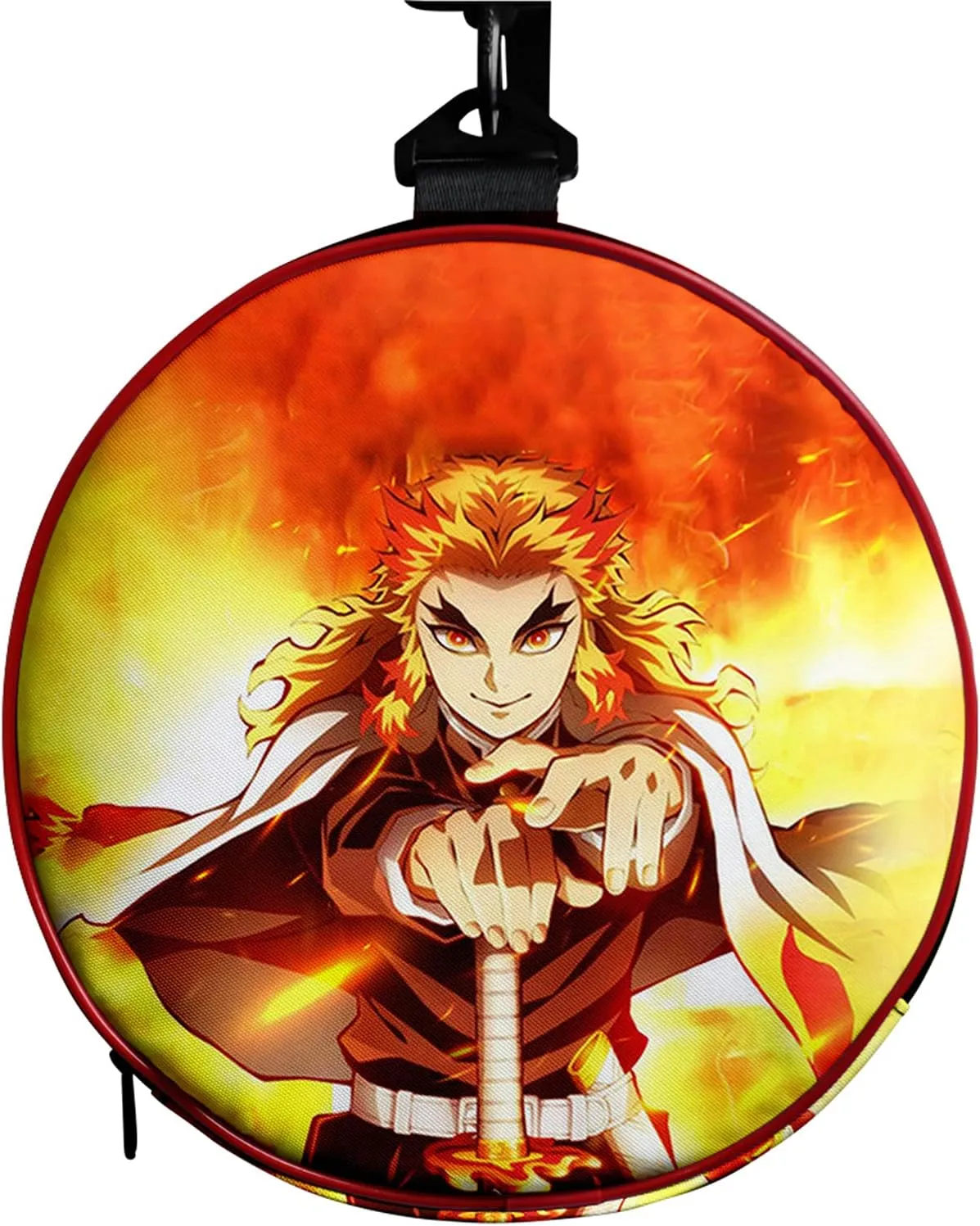 Anime Demon Slay Large Capacity Gym Bag Manga Kemitsu Sport Duffel Bag With Shoe Bag(Kyoujurou)