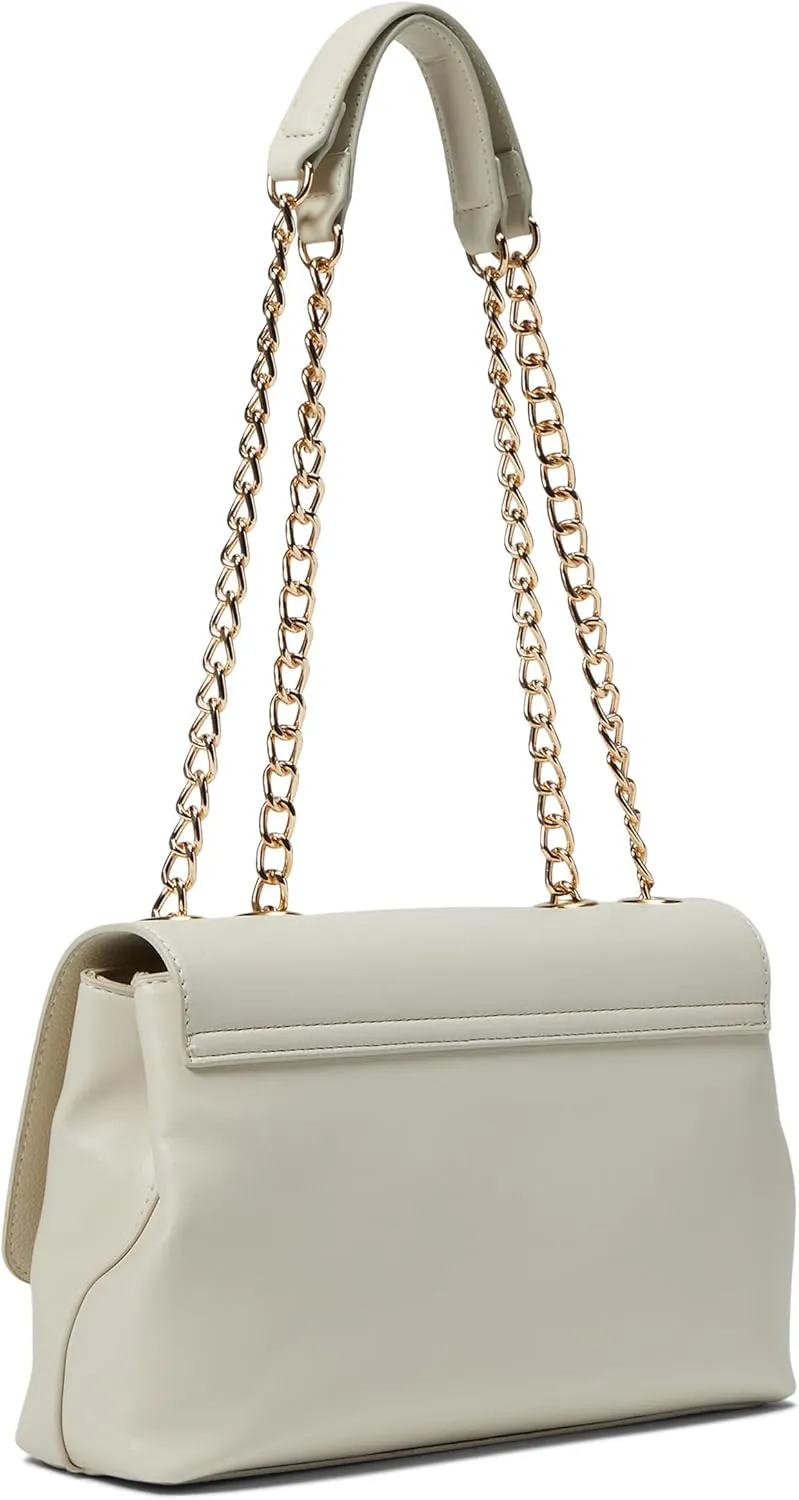 Anne Klein Convertible Flap Shoulder Bag with Enamel Turnlock