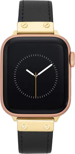 Anne Klein Leather Fashion Band for Apple Watch Secure, Adjustable, Apple Watch Band Replacement, Fits Most Wrists