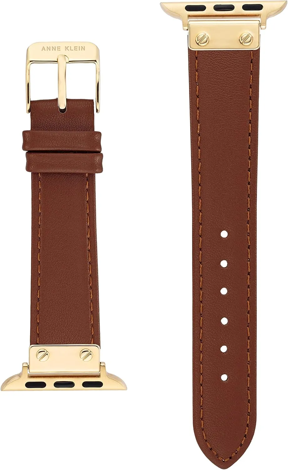 Anne Klein Leather Fashion Band for Apple Watch Secure, Adjustable, Apple Watch Band Replacement, Fits Most Wrists