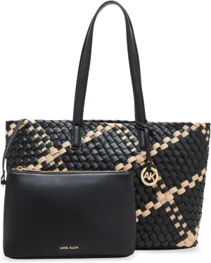 Anne Klein Woven Tote with Pouch