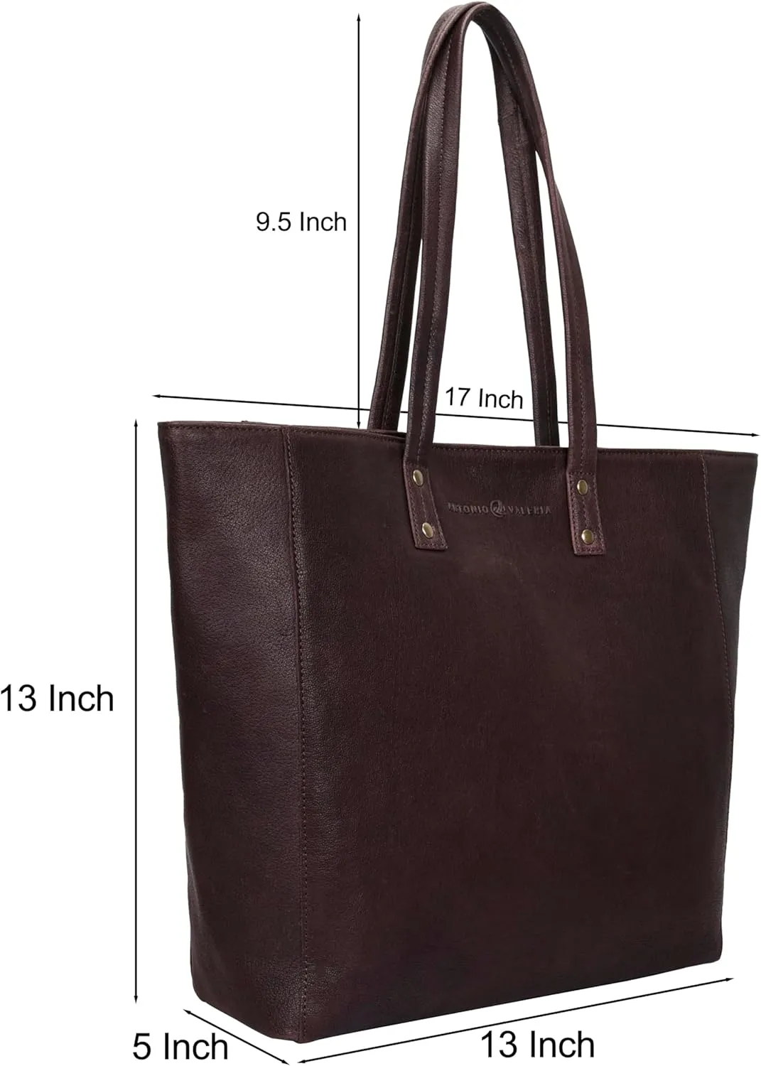 ANTONIO VALERIA Alexis Leather Tote/Top Handle Shoulder Bag for Women