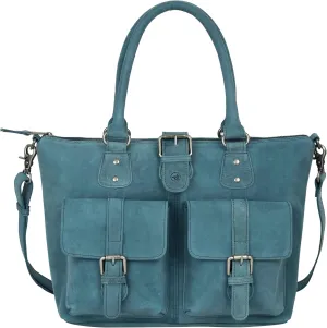 ANTONIO VALERIA Beck Hunter Leather Top Handle Bag for Women