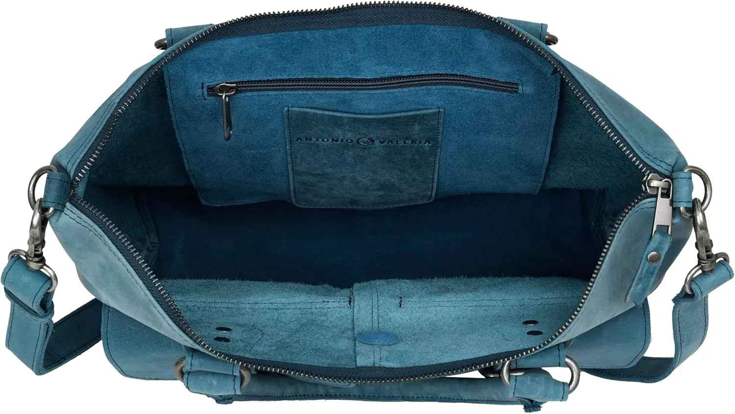 ANTONIO VALERIA Beck Hunter Leather Top Handle Bag for Women