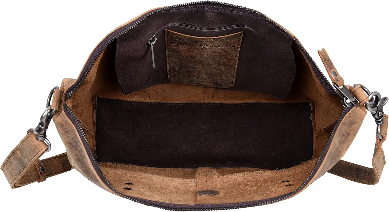 ANTONIO VALERIA Beck Hunter Leather Top Handle Bag for Women