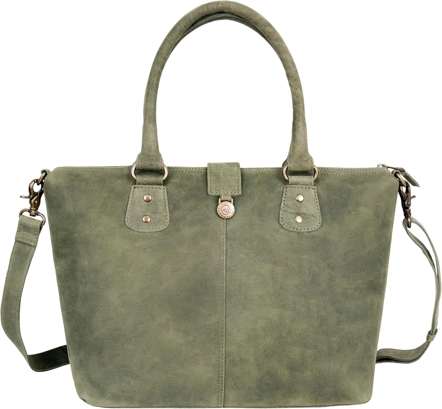 ANTONIO VALERIA Beck Hunter Leather Top Handle Bag for Women