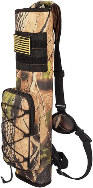 Archery Quiver for Arrows Multi-Function Back with Molle System Tactical Arrow Holder Archery Bag Accessories and Pockets for Hunting Shooting Target Practice