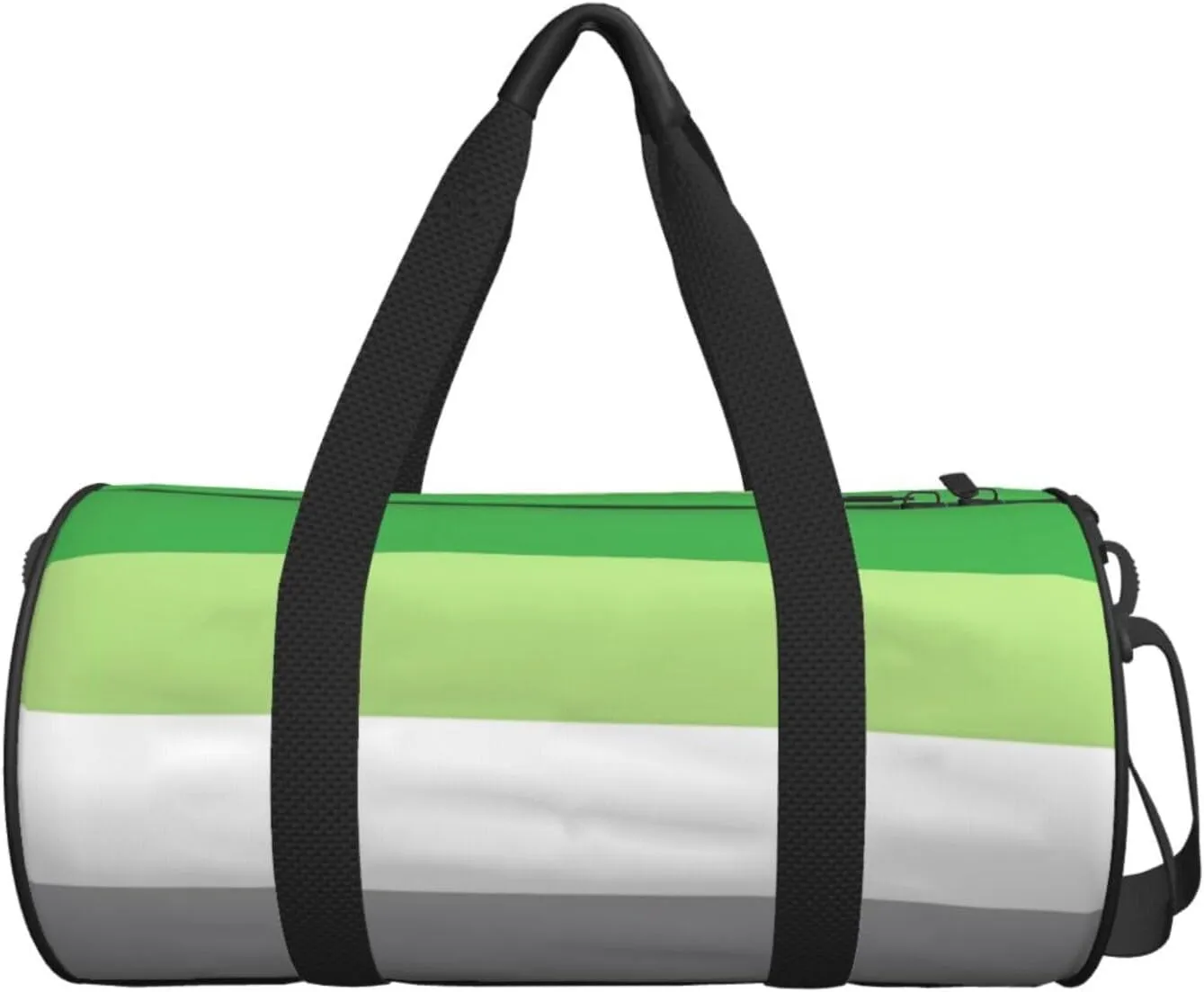 Aromantic Pride Flag LGBTQ Round Travel Duffel Bag Large Capacity Gym Sports Bags for Hiking Vacation Trips