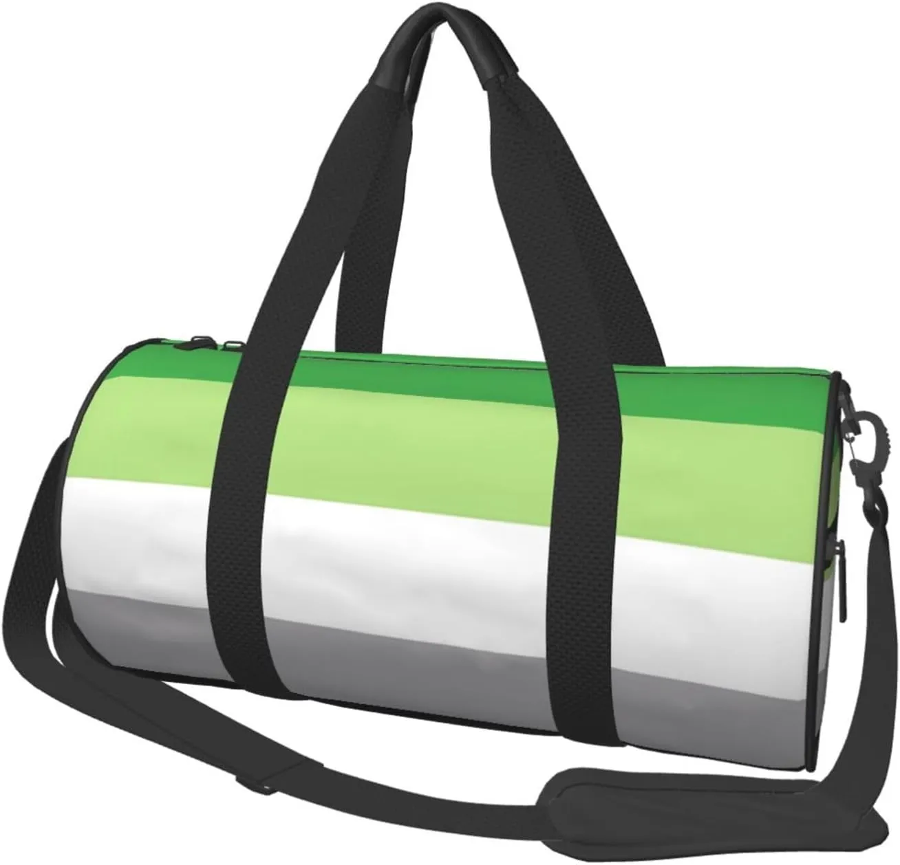 Aromantic Pride Flag LGBTQ Round Travel Duffel Bag Large Capacity Gym Sports Bags for Hiking Vacation Trips